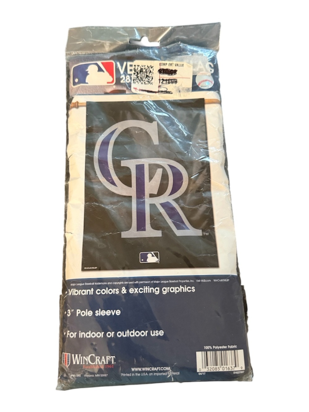 Colorado Rockies WinCraft 28x40 House Flag Banner MLB Official New Sealed